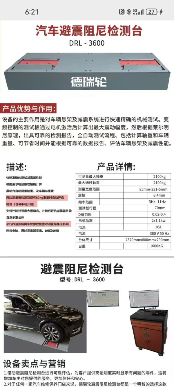 Automobile shock-proof damping detection platform