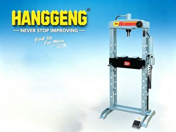 Brand-new Zir 20-ton hydraulic bearing press, which is both pneumatic and manual, model ZR-20YQ.