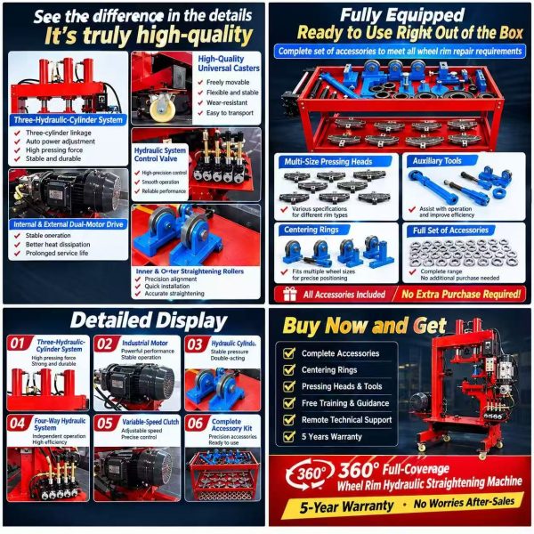 微信图片_20260913175121 360° Dead‑angle‑free Wheel Hub Hydraulic Straightening Machine